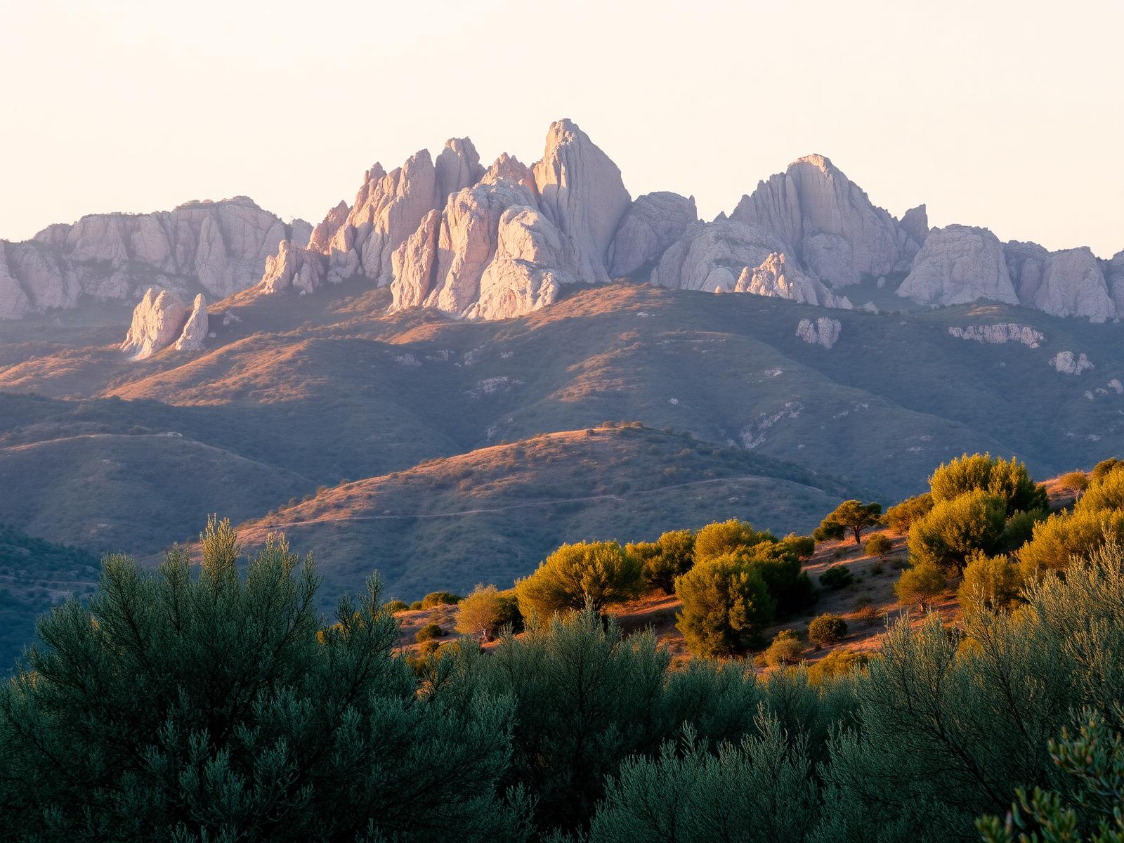 The Serra de Tramuntana mountains meeting the Mediterranean Sea